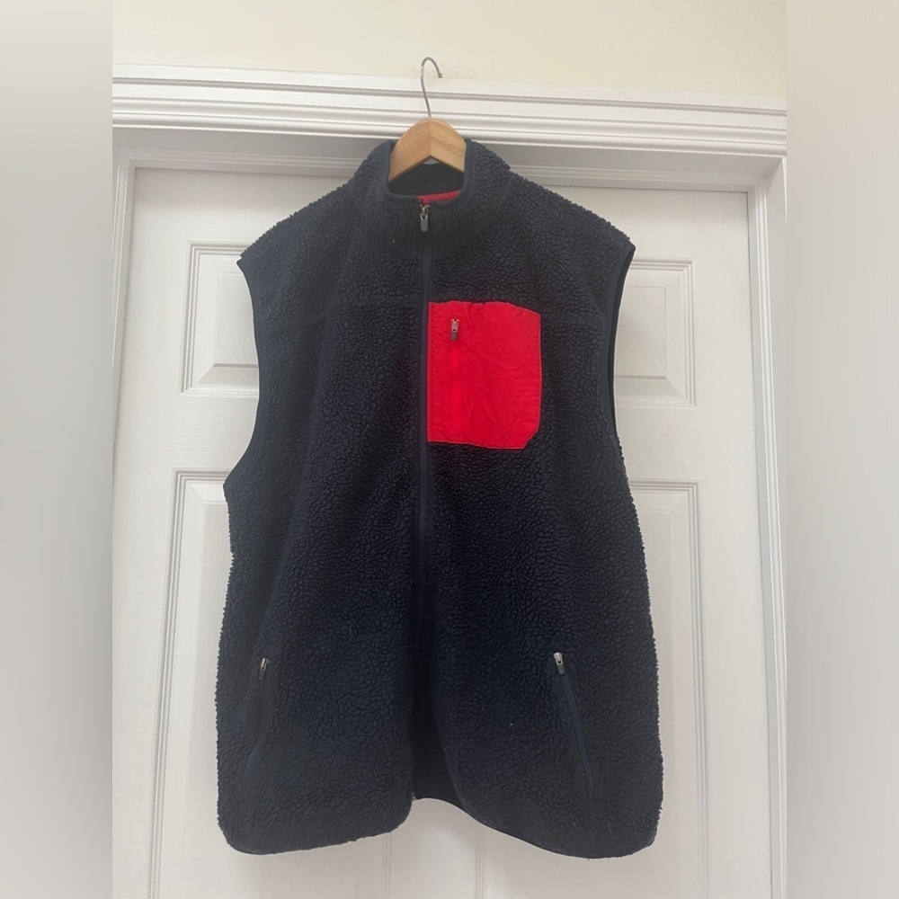 Old Navy Sherpa men’s blue vest size XXL